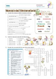 English Worksheet: Back to school_1