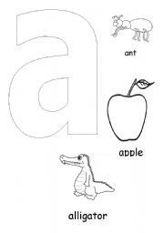 English Worksheet: Alphabet Decorating Pages A-E (set 1 of 4)