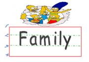 English Worksheet: family flash cards