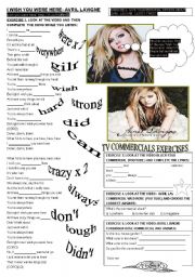 English Worksheet: I WISH YOU WERE HERE - AVRIL LAVIGNE