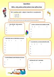 English Worksheet: wh-questions