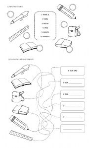 English Worksheet: SCHOOL OBJECTS