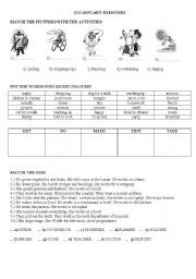 English Worksheet: Vocabulary activity