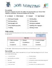 English Worksheet: Job Hunting