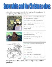 English Worksheet: Snow White and the Christmas elves