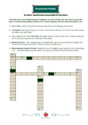 English Worksheet: Crossword Puzzle 