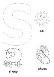 English Worksheet: Alphabet Decorating Pages S-Z (set 4 of 4)