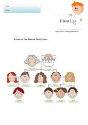 English Worksheet: Family