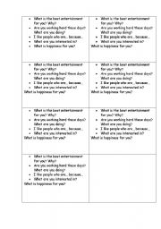 English Worksheet: 3 questions