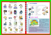 English Worksheet: CLASSROOM LANGUAGE/ EXERCISES and READING ACTIVITY