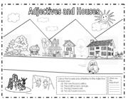 English Worksheet: Adjectives and Houses