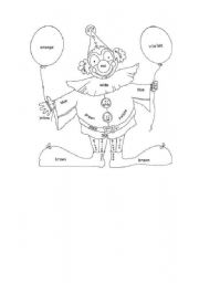 English Worksheet: the clown