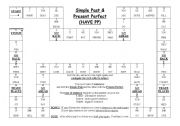 English Worksheet: simple past vs present perfect game board