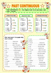 English Worksheet: PAST CONTINUOUS