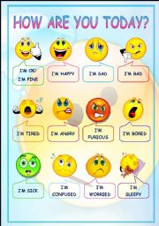 How Are You Feeling Today Printable Chart