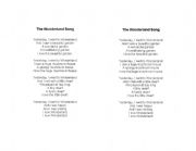 English worksheet: THE WONDERLAND SONG