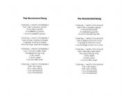 English Worksheet: THE WONDERLAND SONG