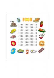 FOOD WORDSEARCH