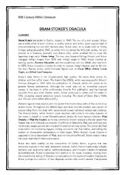 English Worksheet: Reading and questions on Dracula