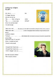 English Worksheet: Losing my Religion by Glee