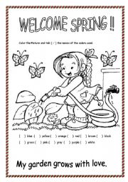 English Worksheet: Welcome spring!