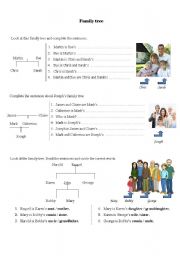 English Worksheet: Family Tree