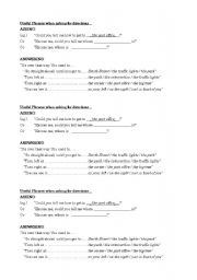 English Worksheet: Useful Phrases when asking for directions