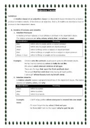 English Worksheet: Relative Clauses