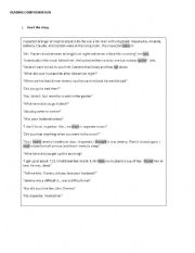 English Worksheet: Reading comprehension 