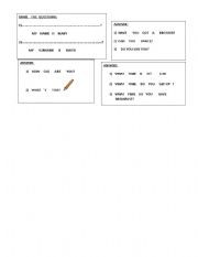 English Worksheet: CARDS FOR ORAL ACTIVITIES