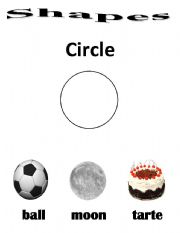 English worksheet: Circle shape