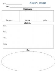 English Worksheet: Story Map