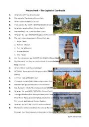 English Worksheet: English Conversation: Phnom Penh -Capital of Cambodia