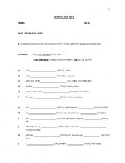 English worksheet: PAST AND PRESENT CONTINUOUS EXERCISE GUIDE