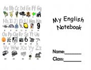 English Worksheet: Notebook cover for beginners