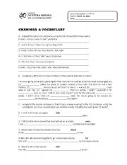 English Worksheet: INFINITIVE AND GERUNDS