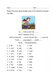 English Worksheet: At The Farm