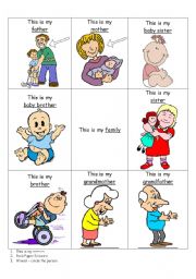 English Worksheet: Family - This is my family