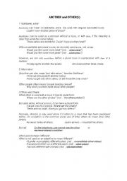 English Worksheet: Another/Other