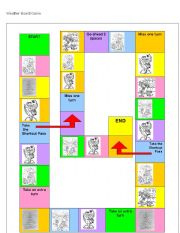 English Worksheet: WEATHER BOARD GAME