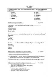 English worksheet: Test