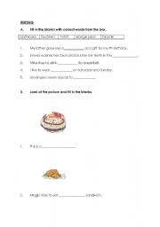 English Worksheet: Writing