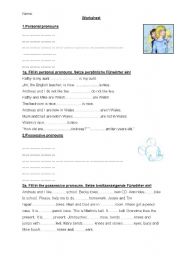 English Worksheet: Personal and possessive pronouns