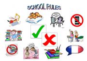 English Worksheet: SCHOOL RULES