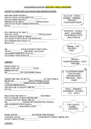 English Worksheet: song by RED HOT CHILI PEPPERS