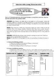 English Worksheet: Gerund and infinitive forms