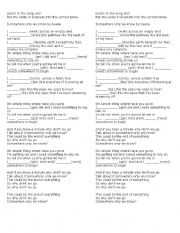 English worksheet: Somewhere only we know by keane