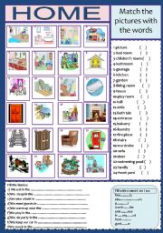 English Worksheet: HOME