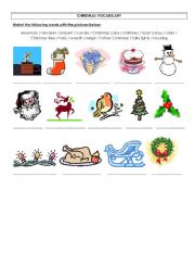 English worksheet: Christmas vocabulary