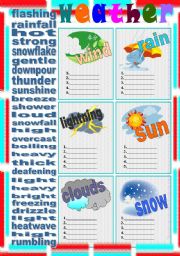 English Worksheet: weather elements
